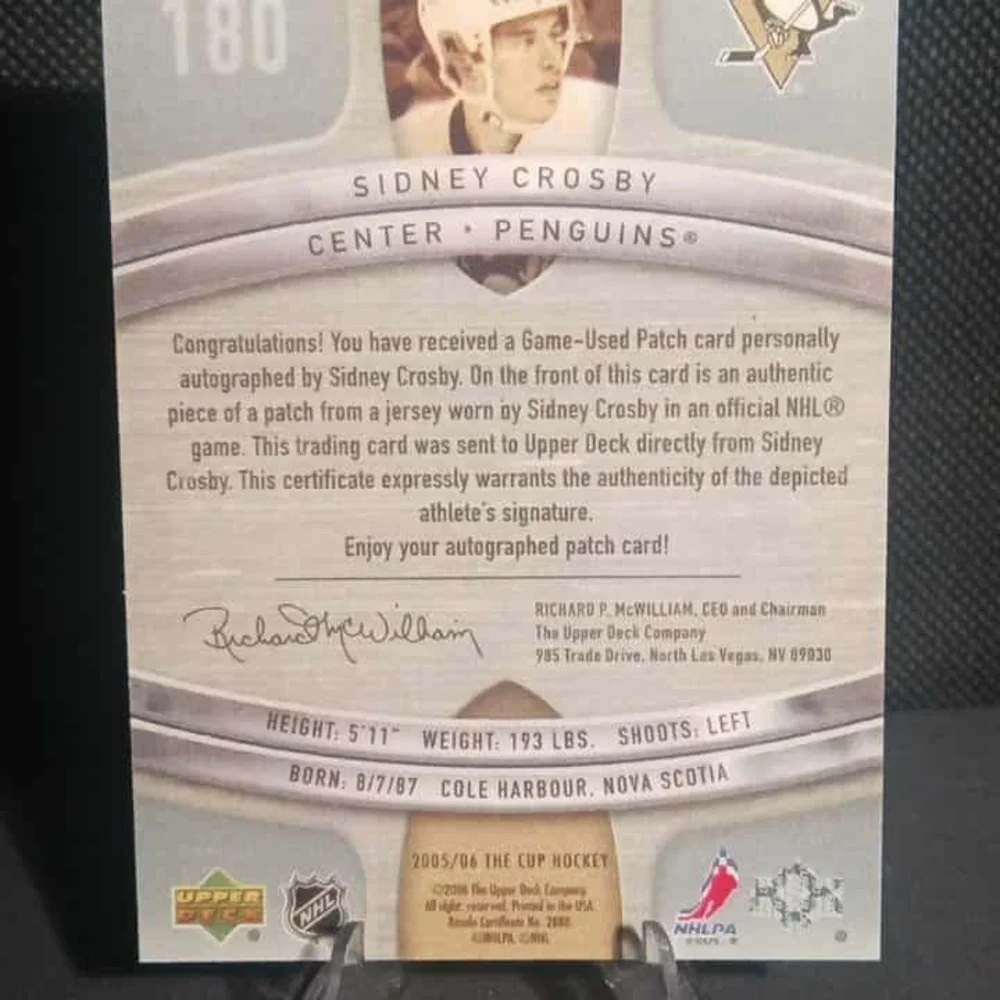 Sidney Crosby 2005-06 Rookie Auto Facsimile - Picture 2 of 2